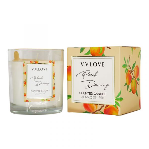 Scented candle VV Love Peach Dancing